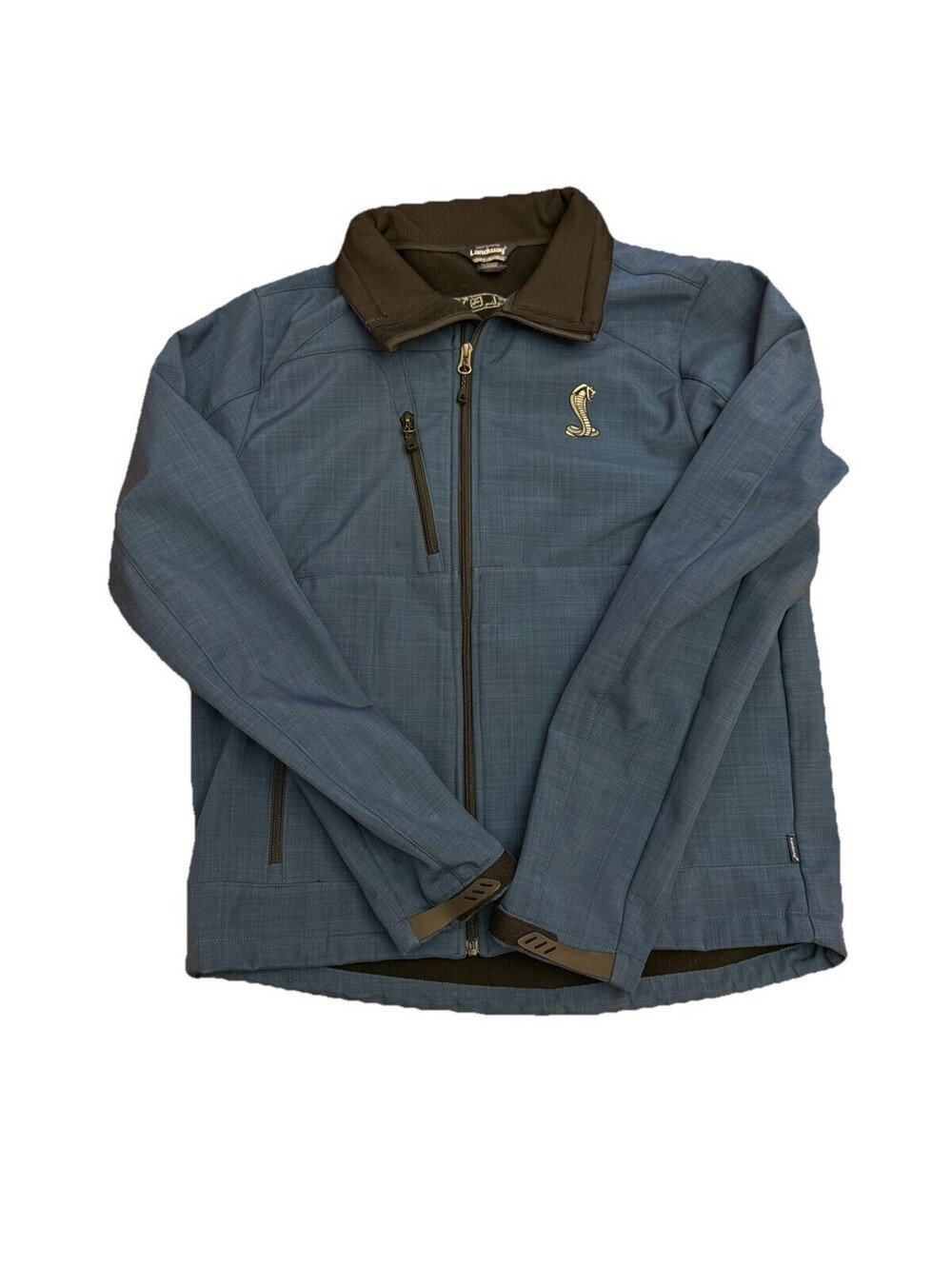 Shelby Cobra Soft Shell Jacket Small Blue Embroidered